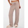 imageANRABESS Womens Ribbed Knit Lounge Pajama Pants Soft Fuzzy Comfy Straight Leg Drawstring Fall Loose Pj Bottoms with PocketsTan