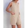 imageANRABESS Womens Romper Casual Loose Sleeveless 2025 Summer One Piece Outfit Crewneck Short Jumpsuit Overall Outfits ampamp PocketsApricot