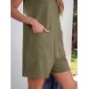 imageANRABESS Womens Romper Casual Loose Sleeveless 2025 Summer One Piece Outfit Crewneck Short Jumpsuit Overall Outfits ampamp PocketsArmy Green