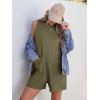 imageANRABESS Womens Romper Casual Loose Sleeveless 2025 Summer One Piece Outfit Crewneck Short Jumpsuit Overall Outfits ampamp PocketsArmy Green
