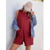 imageANRABESS Womens Romper Casual Loose Sleeveless 2025 Summer One Piece Outfit Crewneck Short Jumpsuit Overall Outfits ampamp PocketsDark Red