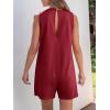 imageANRABESS Womens Romper Casual Loose Sleeveless 2025 Summer One Piece Outfit Crewneck Short Jumpsuit Overall Outfits ampamp PocketsDark Red