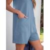imageANRABESS Womens Romper Casual Loose Sleeveless 2025 Summer One Piece Outfit Crewneck Short Jumpsuit Overall Outfits ampamp PocketsLight Blue
