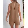 imageANRABESS Womens Romper Casual Loose Sleeveless 2025 Summer One Piece Outfit Crewneck Short Jumpsuit Overall Outfits ampamp PocketsLight Brown