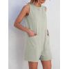 imageANRABESS Womens Romper Casual Loose Sleeveless 2025 Summer One Piece Outfit Crewneck Short Jumpsuit Overall Outfits ampamp PocketsLight Green