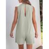 imageANRABESS Womens Romper Casual Loose Sleeveless 2025 Summer One Piece Outfit Crewneck Short Jumpsuit Overall Outfits ampamp PocketsLight Green