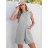 imageANRABESS Womens Romper Casual Loose Sleeveless 2025 Summer One Piece Outfit Crewneck Short Jumpsuit Overall Outfits ampamp PocketsLight Grey