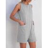 imageANRABESS Womens Romper Casual Loose Sleeveless 2025 Summer One Piece Outfit Crewneck Short Jumpsuit Overall Outfits ampamp PocketsLight Grey