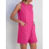imageANRABESS Womens Romper Casual Loose Sleeveless 2025 Summer One Piece Outfit Crewneck Short Jumpsuit Overall Outfits ampamp PocketsRose