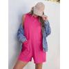 imageANRABESS Womens Romper Casual Loose Sleeveless 2025 Summer One Piece Outfit Crewneck Short Jumpsuit Overall Outfits ampamp PocketsRose