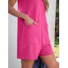 imageANRABESS Womens Romper Casual Loose Sleeveless 2025 Summer One Piece Outfit Crewneck Short Jumpsuit Overall Outfits ampamp PocketsRose