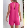 imageANRABESS Womens Romper Casual Loose Sleeveless 2025 Summer One Piece Outfit Crewneck Short Jumpsuit Overall Outfits ampamp PocketsRose