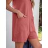 imageANRABESS Womens Romper Casual Loose Sleeveless 2025 Summer One Piece Outfit Crewneck Short Jumpsuit Overall Outfits ampamp PocketsRust