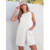 imageANRABESS Womens Romper Casual Loose Sleeveless 2025 Summer One Piece Outfit Crewneck Short Jumpsuit Overall Outfits ampamp PocketsWhite