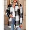 imageANRABESS Womens Sherpa Fleece Lined Flannel Plaid Shirt Jackets Fuzzy Warm Button Down Shacket with Pockets 2025 Fall OutfitsBlack Brown Plaid