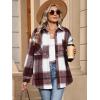 imageANRABESS Womens Sherpa Fleece Lined Flannel Plaid Shirt Jackets Fuzzy Warm Button Down Shacket with Pockets 2025 Fall OutfitsBurgundy Plaid