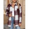 imageANRABESS Womens Sherpa Fleece Lined Flannel Plaid Shirt Jackets Fuzzy Warm Button Down Shacket with Pockets 2025 Fall OutfitsBurgundy Plaid
