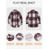 imageANRABESS Womens Sherpa Fleece Lined Flannel Plaid Shirt Jackets Fuzzy Warm Button Down Shacket with Pockets 2025 Fall OutfitsBurgundy Plaid