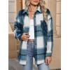 imageANRABESS Womens Sherpa Fleece Lined Flannel Plaid Shirt Jackets Fuzzy Warm Button Down Shacket with Pockets 2025 Fall OutfitsDark Blue Plaid