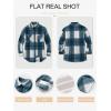 imageANRABESS Womens Sherpa Fleece Lined Flannel Plaid Shirt Jackets Fuzzy Warm Button Down Shacket with Pockets 2025 Fall OutfitsDark Blue Plaid