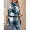 imageANRABESS Womens Sherpa Fleece Lined Flannel Plaid Shirt Jackets Fuzzy Warm Button Down Shacket with Pockets 2025 Fall OutfitsDark Blue Plaid