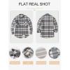 imageANRABESS Womens Sherpa Fleece Lined Flannel Plaid Shirt Jackets Fuzzy Warm Button Down Shacket with Pockets 2025 Fall OutfitsGrey Khaki Plaid
