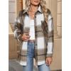 imageANRABESS Womens Sherpa Fleece Lined Flannel Plaid Shirt Jackets Fuzzy Warm Button Down Shacket with Pockets 2025 Fall OutfitsLight Brown Plaid
