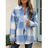 imageANRABESS Womens Sherpa Fleece Lined Flannel Plaid Shirt Jackets Fuzzy Warm Button Down Shacket with Pockets 2025 Fall OutfitsSky Blue Plaid