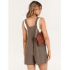 imageANRABESS Womens Summer Casual Rompers Bib Short Overalls Loose Linen Jumpsuit Beach Outfits Travel Vacation ClothesBrown