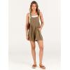 imageANRABESS Womens Summer Casual Rompers Bib Short Overalls Loose Linen Jumpsuit Beach Outfits Travel Vacation ClothesDeep Khaki