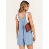 imageANRABESS Womens Summer Casual Rompers Bib Short Overalls Loose Linen Jumpsuit Beach Outfits Travel Vacation ClothesSky Blue