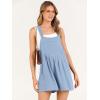 imageANRABESS Womens Summer Casual Rompers Bib Short Overalls Loose Linen Jumpsuit Beach Outfits Travel Vacation ClothesSky Blue
