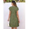 imageANRABESS Womens Summer V Neck Cap Sleeve Tunic Short Dress 2025 Casual Fit Textured Aline Beach Vacation SundressArmy Green