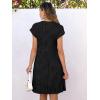 imageANRABESS Womens Summer V Neck Cap Sleeve Tunic Short Dress 2025 Casual Fit Textured Aline Beach Vacation SundressBlack