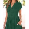 imageANRABESS Womens Summer V Neck Cap Sleeve Tunic Short Dress 2025 Casual Fit Textured Aline Beach Vacation SundressGreen
