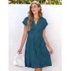 imageANRABESS Womens Summer V Neck Cap Sleeve Tunic Short Dress 2025 Casual Fit Textured Aline Beach Vacation SundressLake Blue
