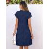 imageANRABESS Womens Summer V Neck Cap Sleeve Tunic Short Dress 2025 Casual Fit Textured Aline Beach Vacation SundressNavy Blue