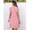 imageANRABESS Womens Summer V Neck Cap Sleeve Tunic Short Dress 2025 Casual Fit Textured Aline Beach Vacation SundressPink