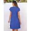 imageANRABESS Womens Summer V Neck Cap Sleeve Tunic Short Dress 2025 Casual Fit Textured Aline Beach Vacation SundressRoyal Blue
