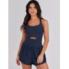 imageCaracilia Womens Workout Athletic Romper Summer Sets Short Jumpsuits Onesie Running Outfits Exercise Gym 2025 Trendy ClothesNavy Blue