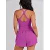 imageCaracilia Womens Workout Athletic Romper Summer Sets Short Jumpsuits Onesie Running Outfits Exercise Gym 2025 Trendy ClothesRose