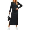 imageANRABESS 2 Piece Skirt Sets For Women Fall Dresses 2025 Long Sleeve Top and Midi Skirts Lounge Travel Outfits Winter ClothesBlack