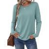 imageANRABESS Long Sleeve Shirts for Women Casual Crewneck Basic Tee Tshirts Loose Fit Curved Hem Tunic Top 2025 Fall OutfitsCadet Blue