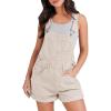 imageANRABESS Overalls for Women Denim Shorts Overalls 2025 Summer Casual Loose Fit Adjustable Rompers Jean jumpsuit Bib ShortallsApricot