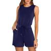 imageANRABESS Romper for Women Short Jumpsuit Summer Casual Dressy Sleeveless Outfits Beach Vacation 2025 Trendy One Piece ClothesNavy Blue