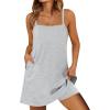 imageANRABESS Women Summer Dress 2025 Beach Vacation Outfits Tennis Athletic Workout Romper Dress Built in Shorts Travel ClothesHeather Grey