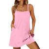imageANRABESS Women Summer Dress 2025 Beach Vacation Outfits Tennis Athletic Workout Romper Dress Built in Shorts Travel ClothesLight Pink
