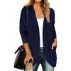 imageANRABESS Womens Cardigan Sweaters Open Front Long Sleeve Shawl Neck Dressy Casual 2025 Trendy Fall Winter Knit Outerwear CoatNavy Blue