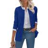 imageANRABESS Womens Cardigans 2025 Fall Dressy Casual Long Sleeve Crewneck Button Down Open Front Soft Knit Cardigan SweatersRoyal Blue