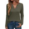 imageANRABESS Womens Long Sleeve Shirts V Neck Business Casual Work Tunic Tops Basic Tees 2025 Fall OutfitsArmy Green